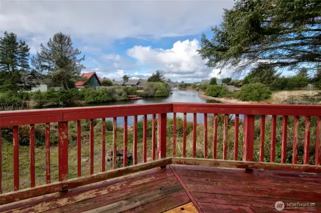 Deck has been prepped to stain prior to closing