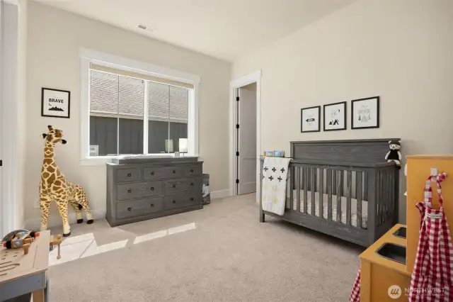 The third bedroom on the main level. This room also has a walk-in closet.