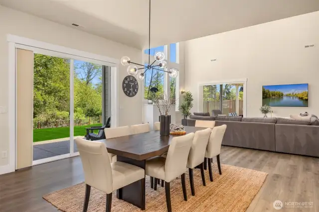 The dining area. Ample room here for a large dinner party.