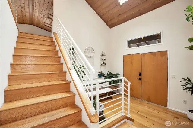 Now we are heading upstairs to the main living space