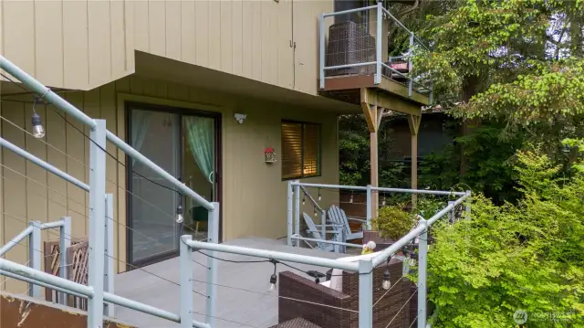 Deck is just off of the bedroom downstairs