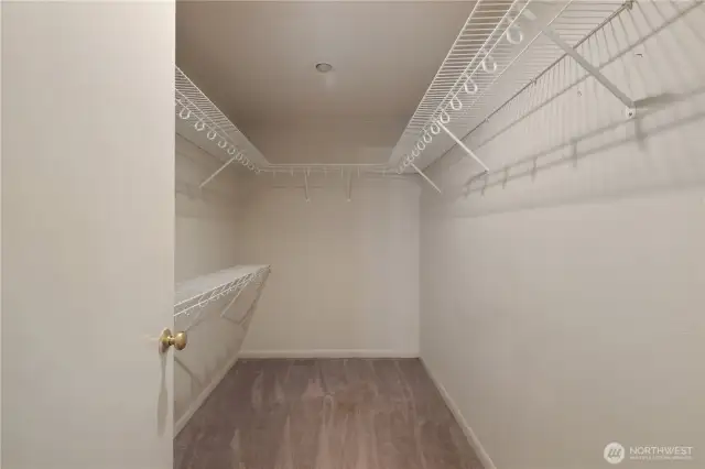 Master walk in closet