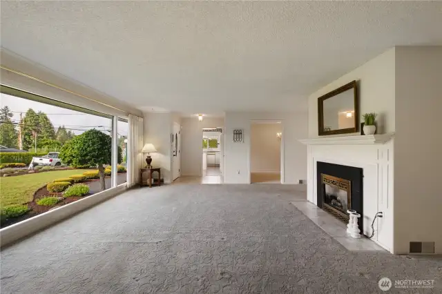 living room with picture window