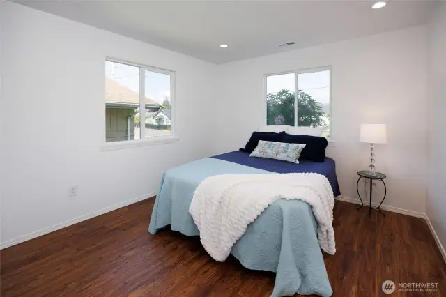Primary suite offers a full bathroom.