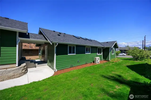 Partially fenced yard is perfect for Rover!