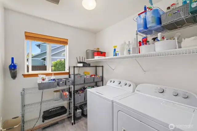 Utility room on main floor