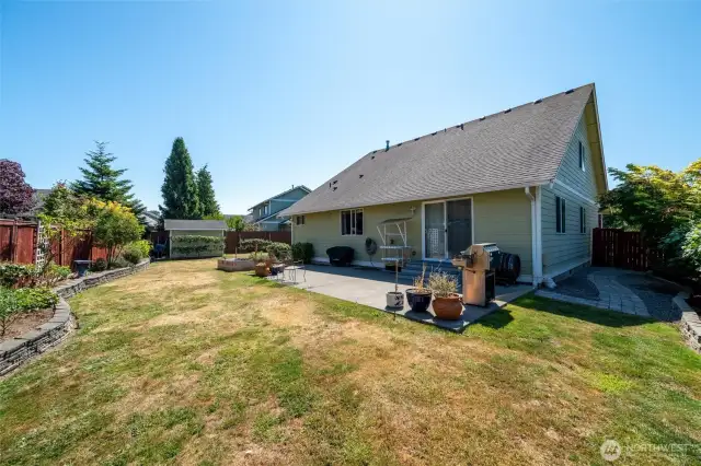 Large fully-fenced backyard