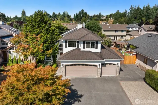 3 car garage + more room to park! RV or Boat can be pulled inside of gate to right of house.