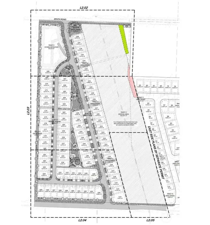 82 single family lots with Engineering Approval.