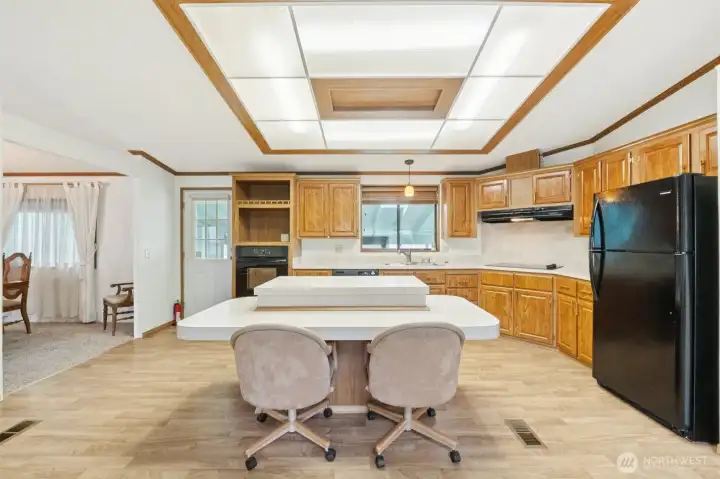 Center Island with eating bar