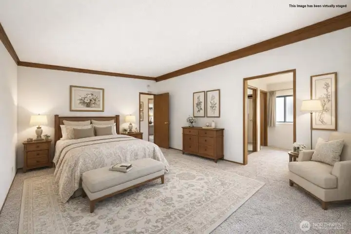 Primary bedroom Virtually Staged