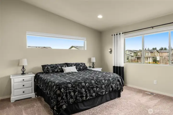 Spacious primary suite