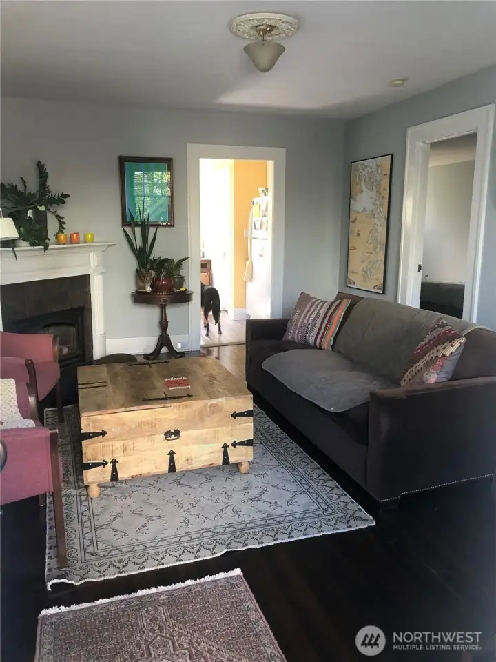 Generous lower living room with adjacent 2nd bedroom/flex room and ample storage.