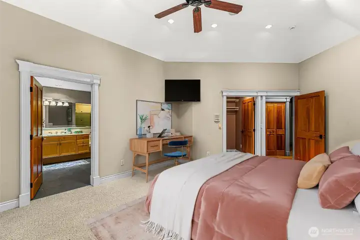 Complete with a private ensuite bath and generous walk-in closet.