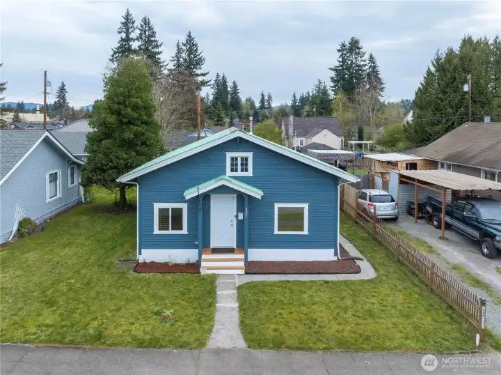 Path to street parking.