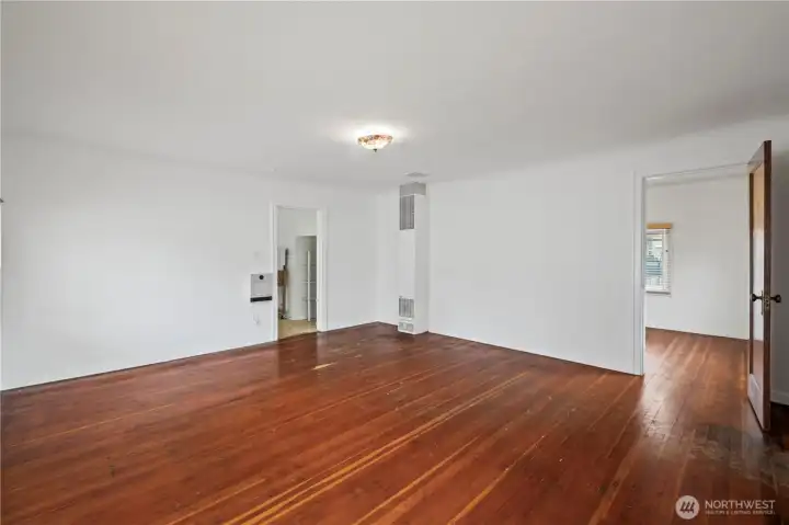 Living Room with wooden flooring.