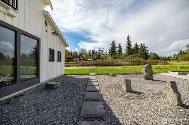 Japanese inspired Zen garden.