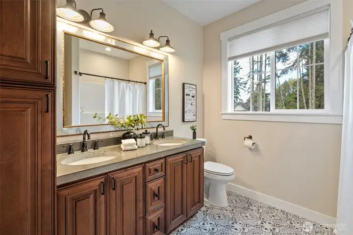 Double vanity in 2nd bathroom