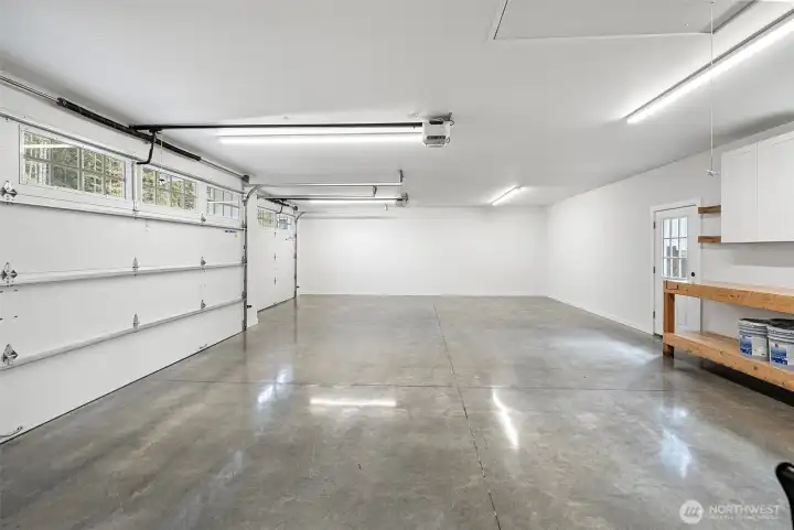 3 Car garage with heat and polished floor