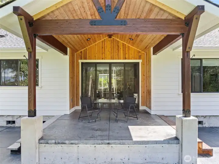 Custom timber frame porch