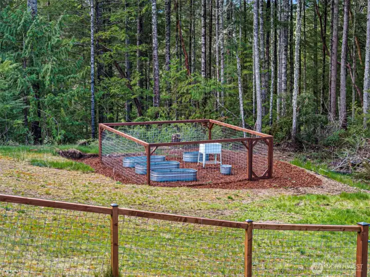 Deer resistant garden bed