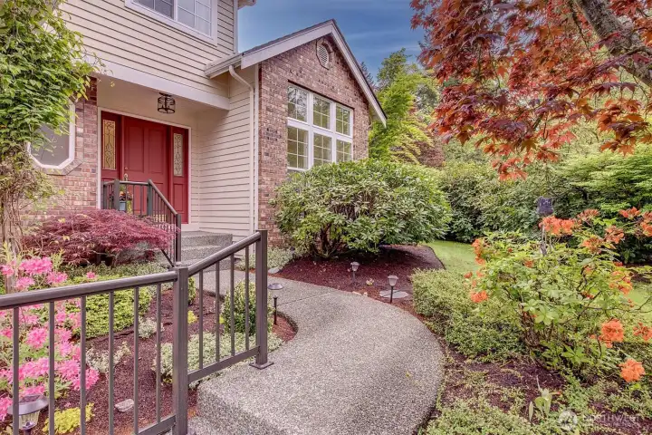 Landscaping thoughtfully designed to give magnificent bursts of color.