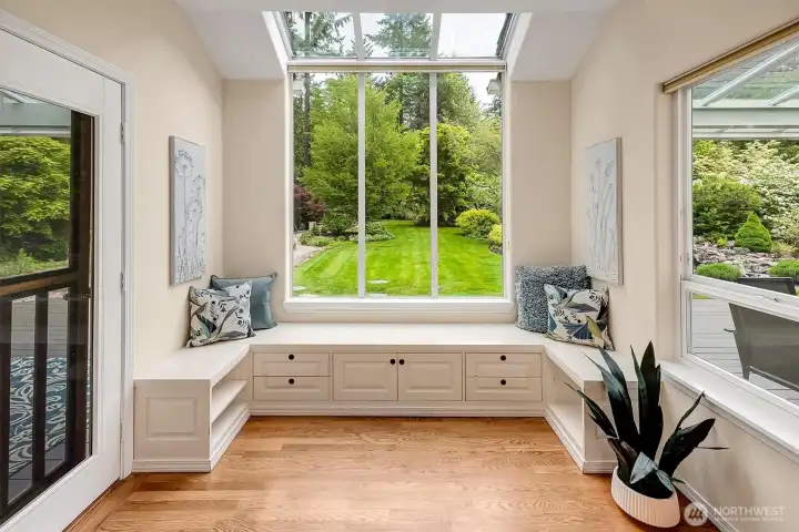 Informal dining?  Homework nook or bistro set to drink in the morning views...you decide.