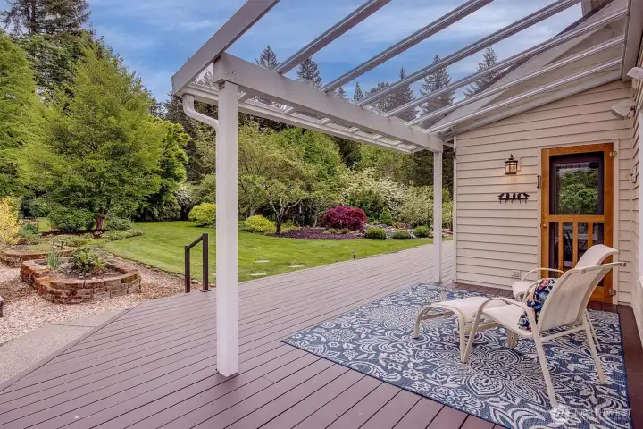 What a great place to enjoy your morning coffee while you watch your garden grow.