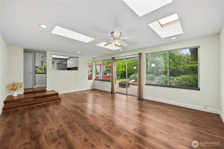 Flex room, backyard access and more natural light with skylights Flex room, backyard access and more natural light with skylights