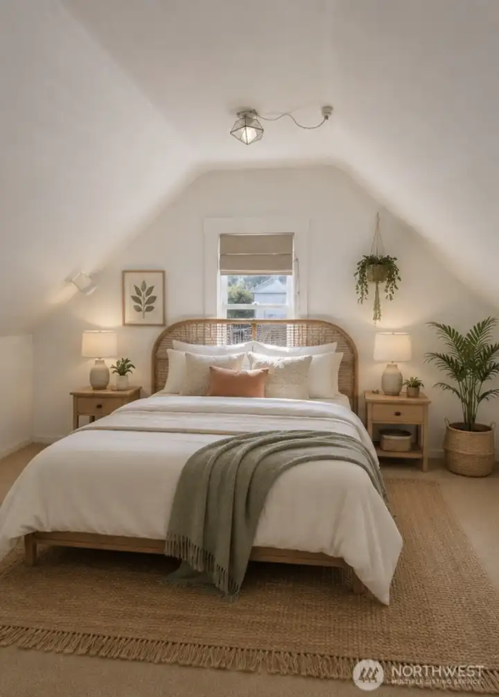 Virtual Staged Upstairs Bedroom 2