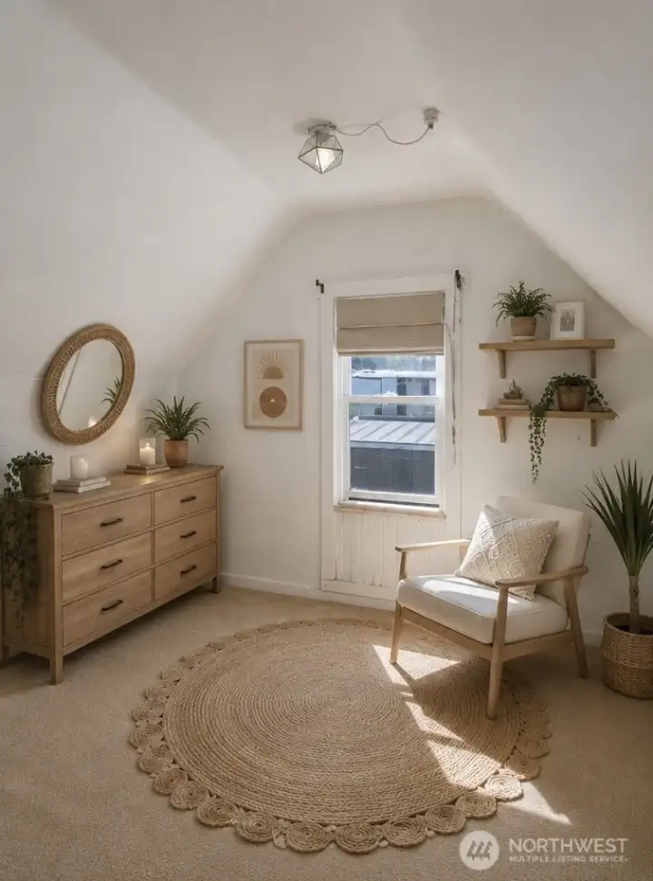 Virtual Staged Upstairs Bedroom 2