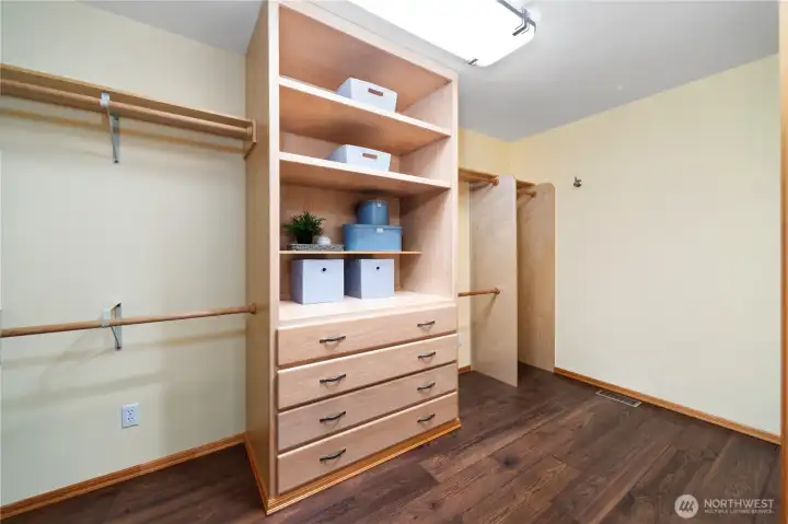 Large walk-in closet.