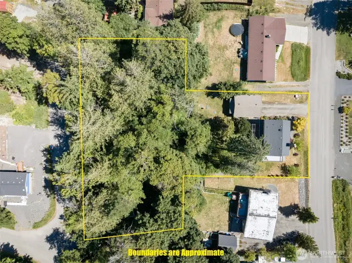 Almost one acre Almost one acre