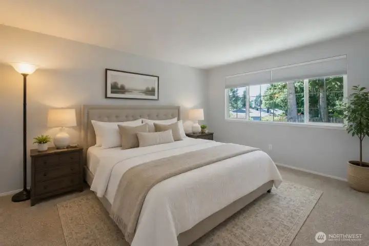 Primary suite is bright and welcoming Primary suite is bright and welcoming