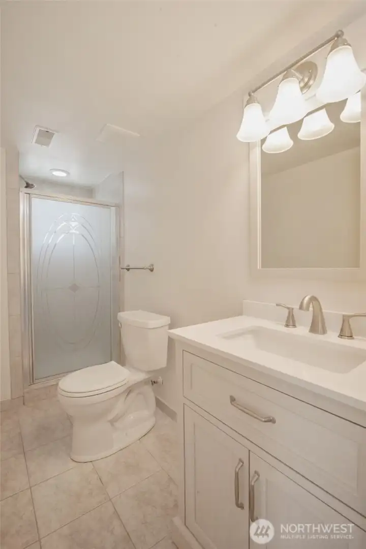 Updated bathroom with quality finishes Updated bathroom with quality finishes