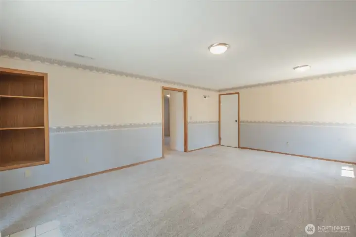 Custom built ins throughout the room. Custom built ins throughout the room.