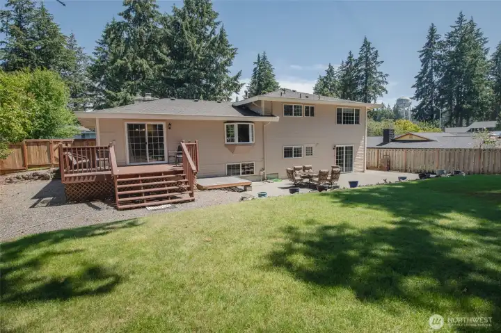 An exceptional backyard with room to relax, entertain, and play An exceptional backyard with room to relax, entertain, and play