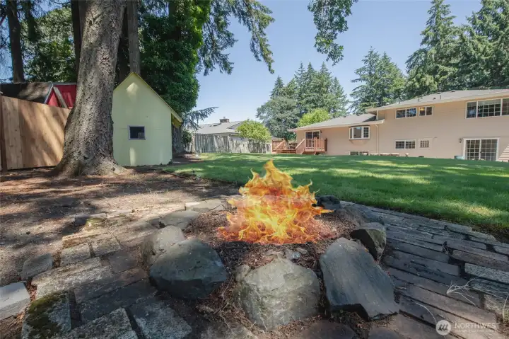 Gather around the fire pit and enjoy evenings under the stars Gather around the fire pit and enjoy evenings under the stars