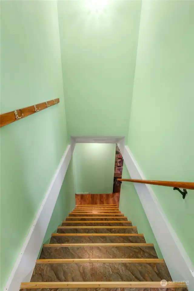 Stairs leading to basement