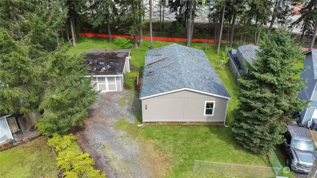 Drone shot of the property.
