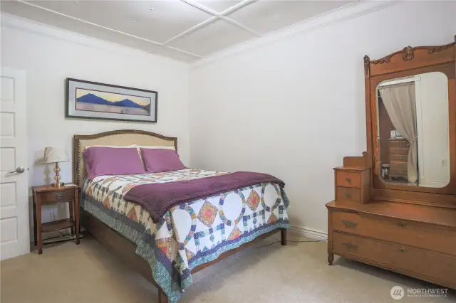 The second bedroom has a cute little half bath, which is a real bonus.
