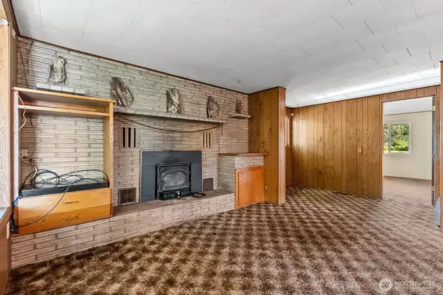 Living room fireplace