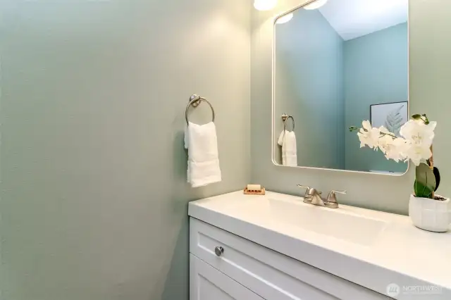 Half bath, remodeled and updated.
