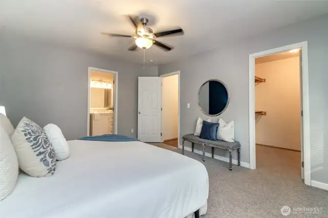 Primary on main floor. Ceiling fan and AC make this home comfortable even on hot days.