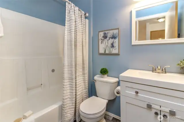 Upstairs full bathroom completely updated.
