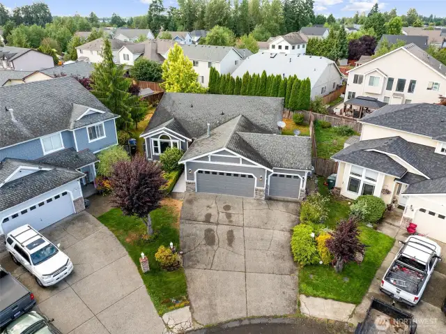 Perfectly situated on a large lot at the end of the cul-de-sac.