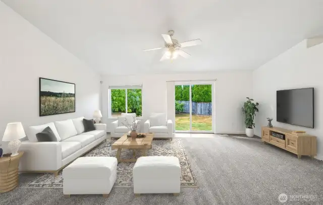 You will really enjoy  gathering with guests in this spacious, open Family Room with plenty of space for everyone. Virtually staged.