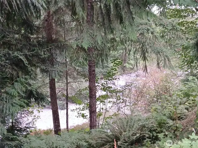 looking down at river from above