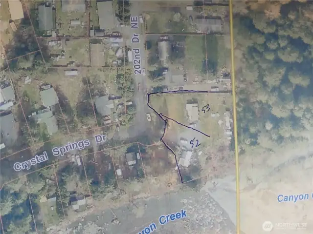 county aerial map shows lot locations