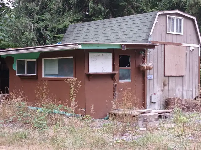 shed was son's living space, but no running water